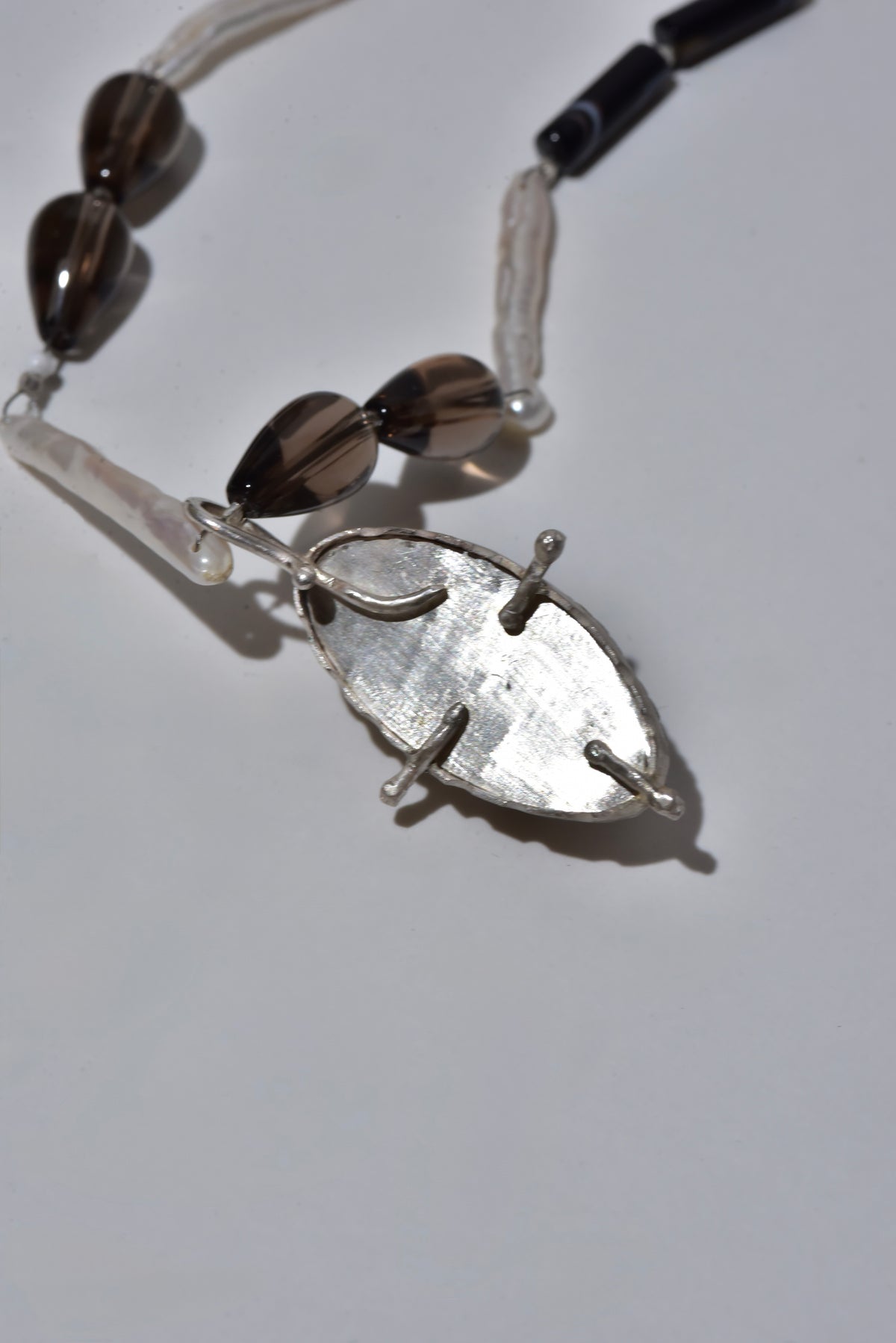 3 stones/Smoky necklace