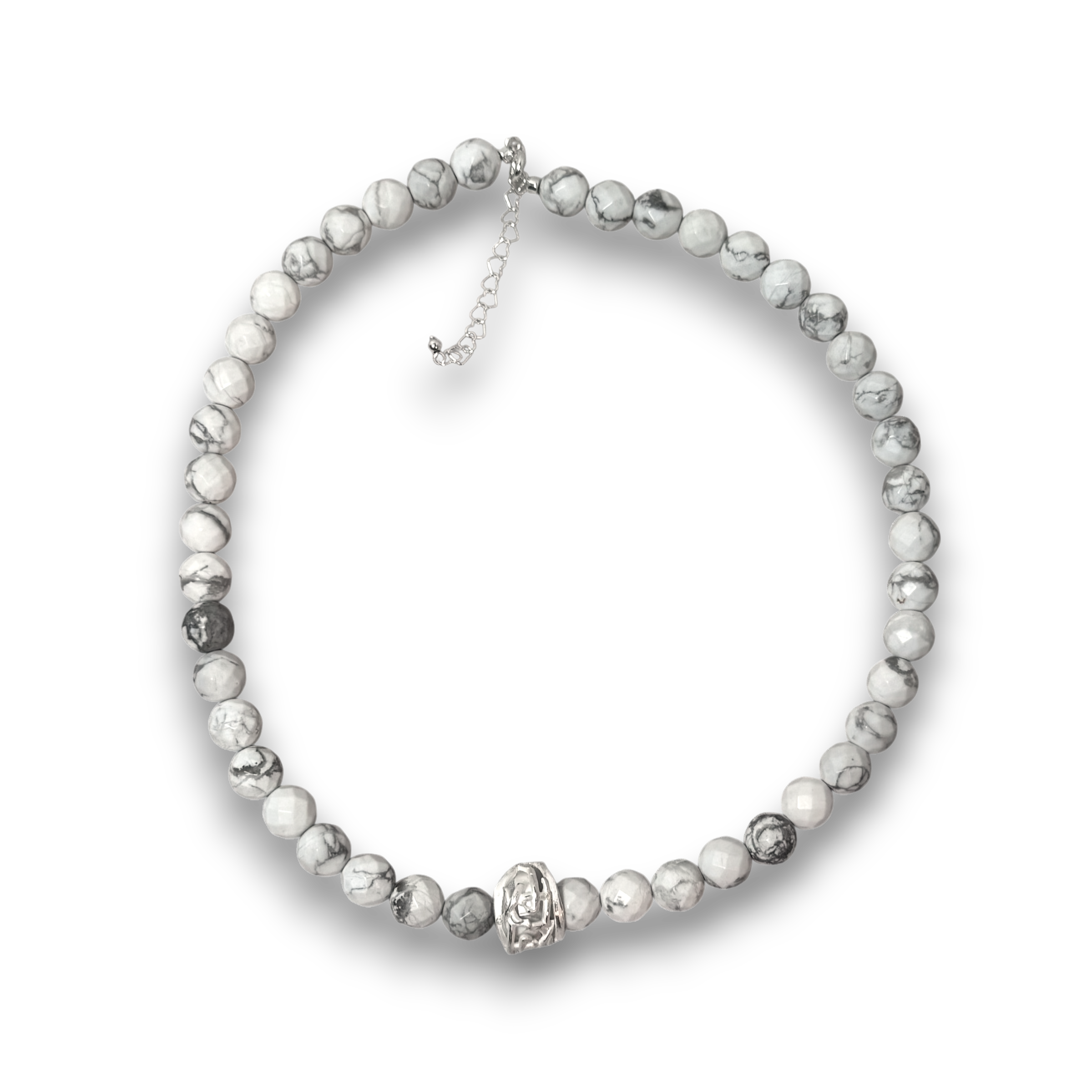 Howlite with logo motif