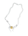 [ready-to-ship] Fluonite with logo parts necklace