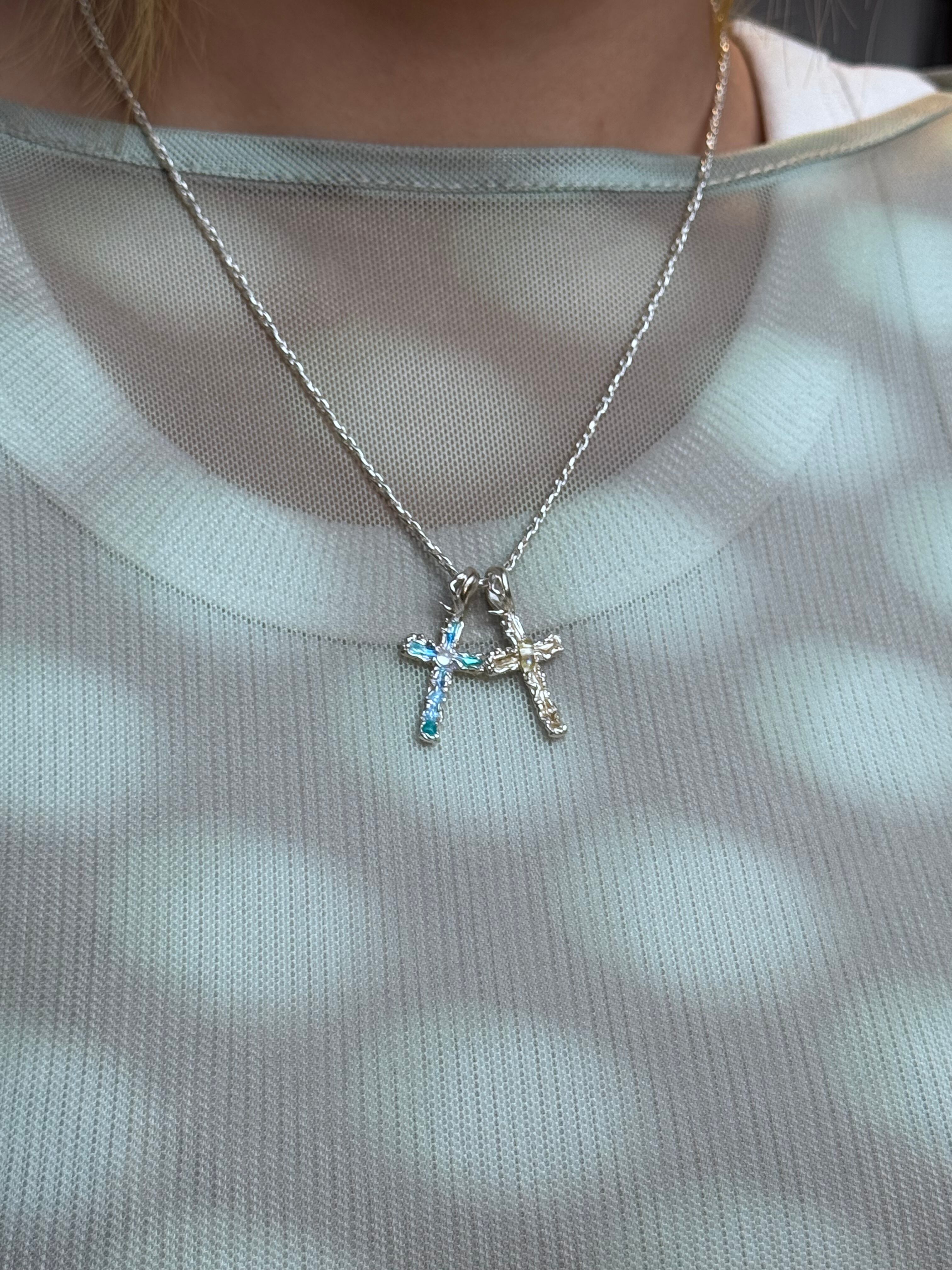 [Ready-to-ship] Shippo Cross pendant top necklace