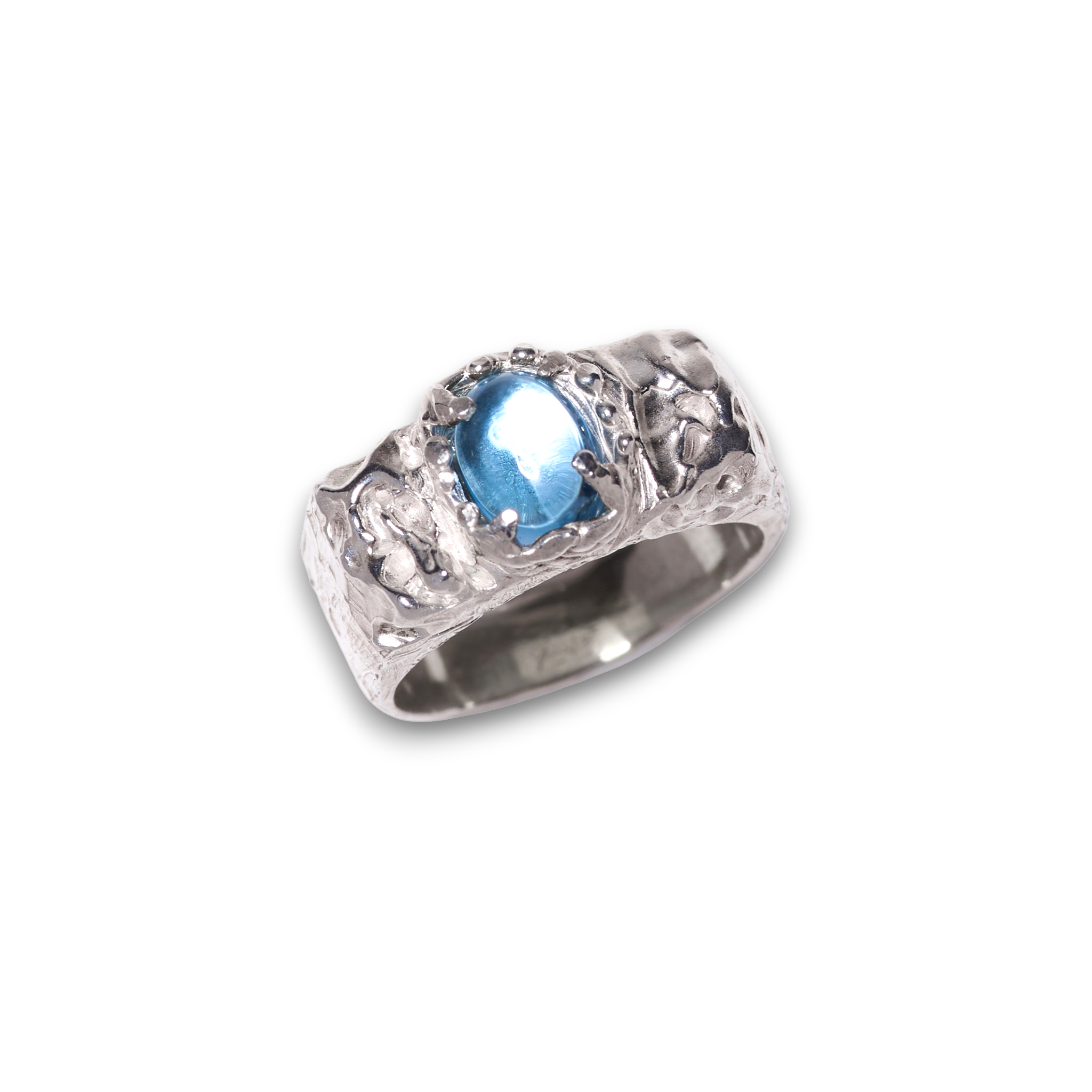 Blue topaz ring