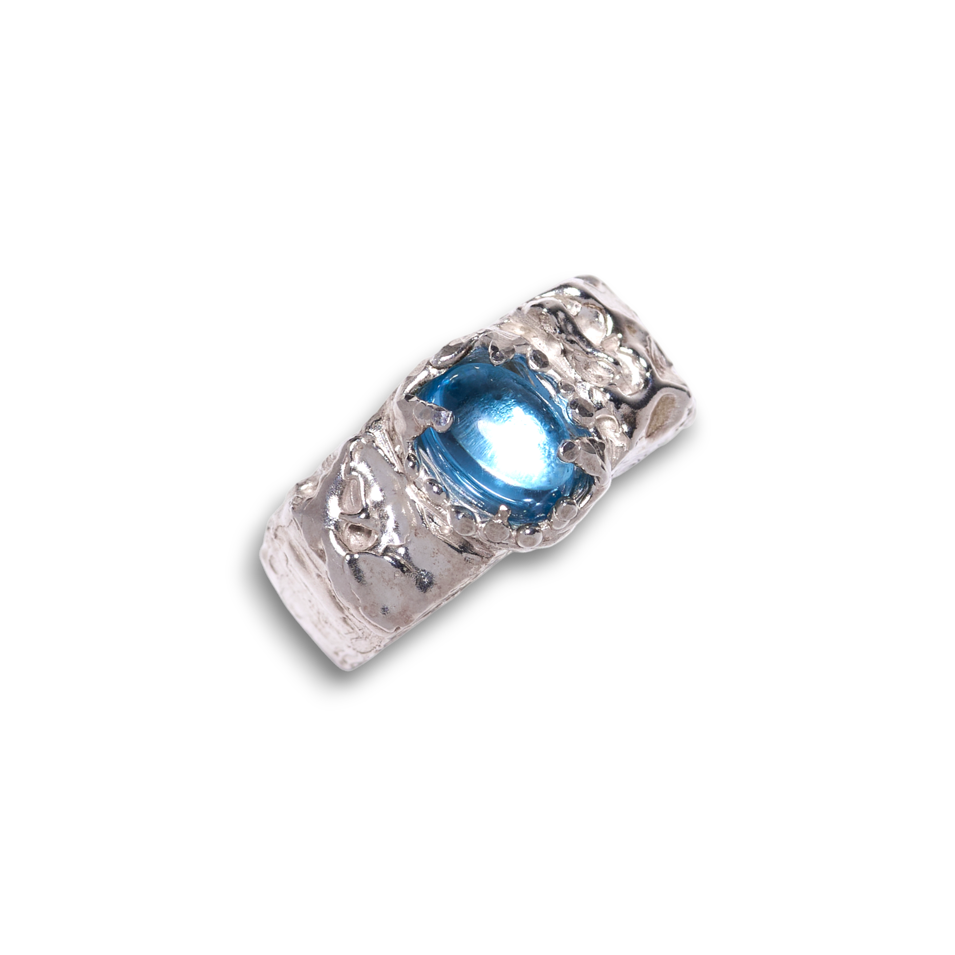Blue topaz ring