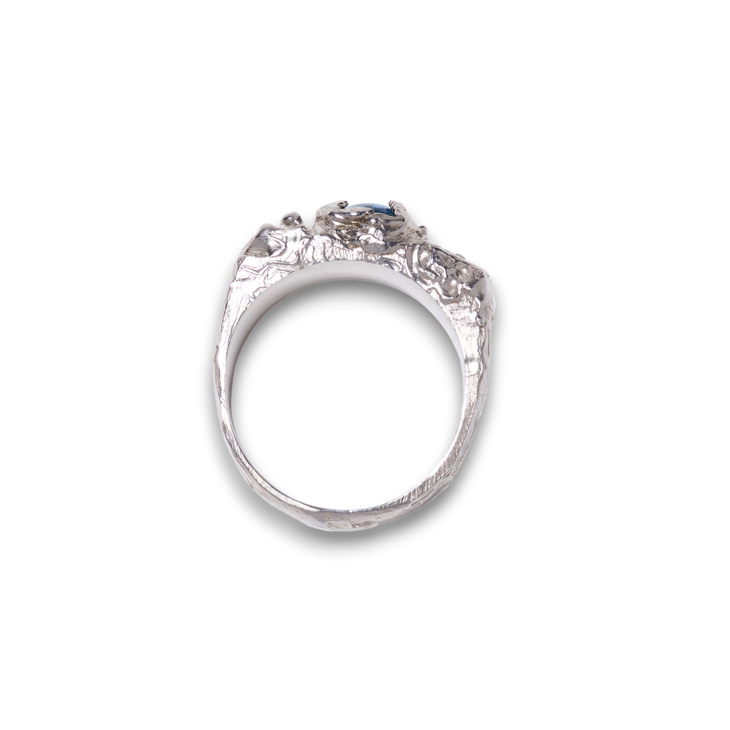 Blue topaz ring