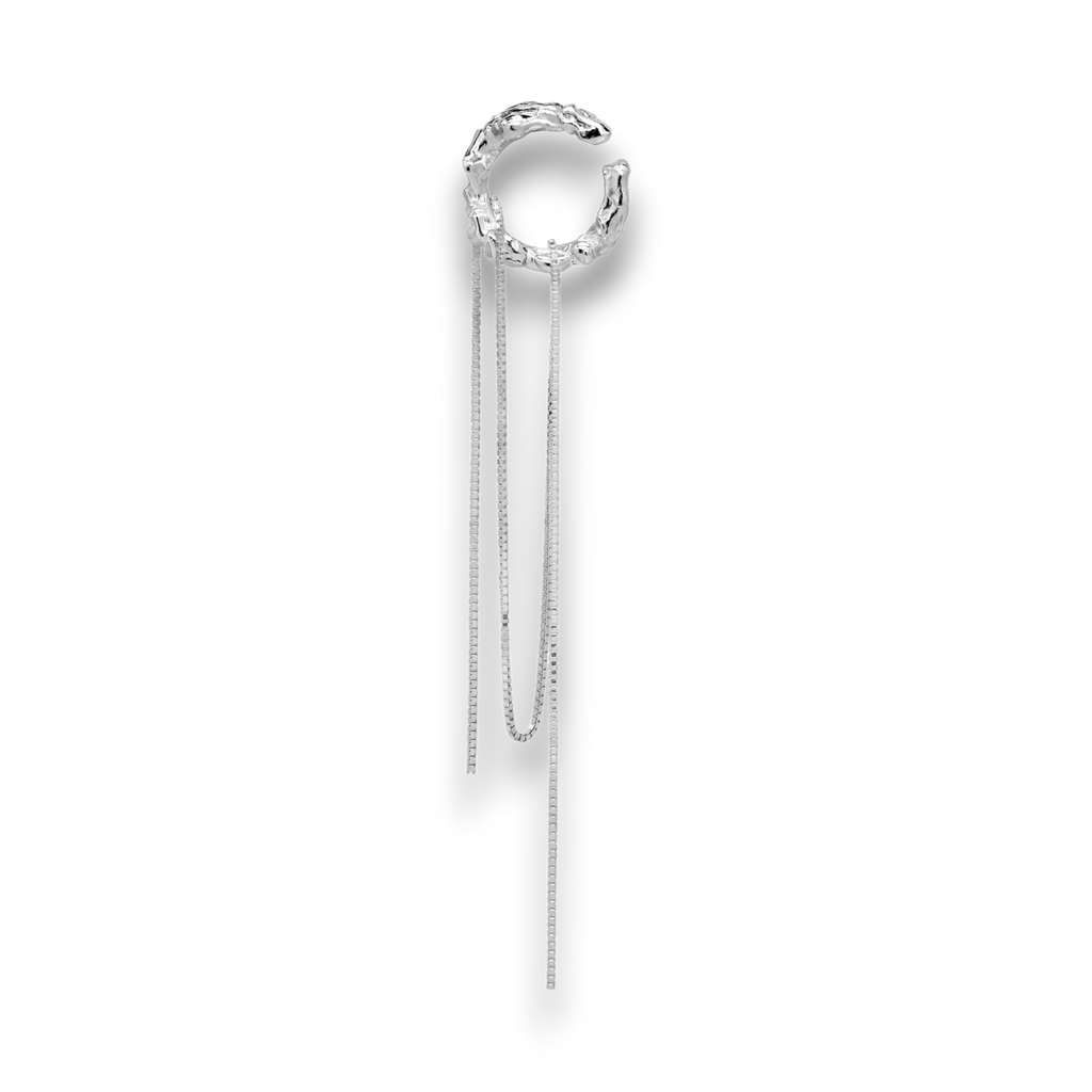 Drop chain ear cuff