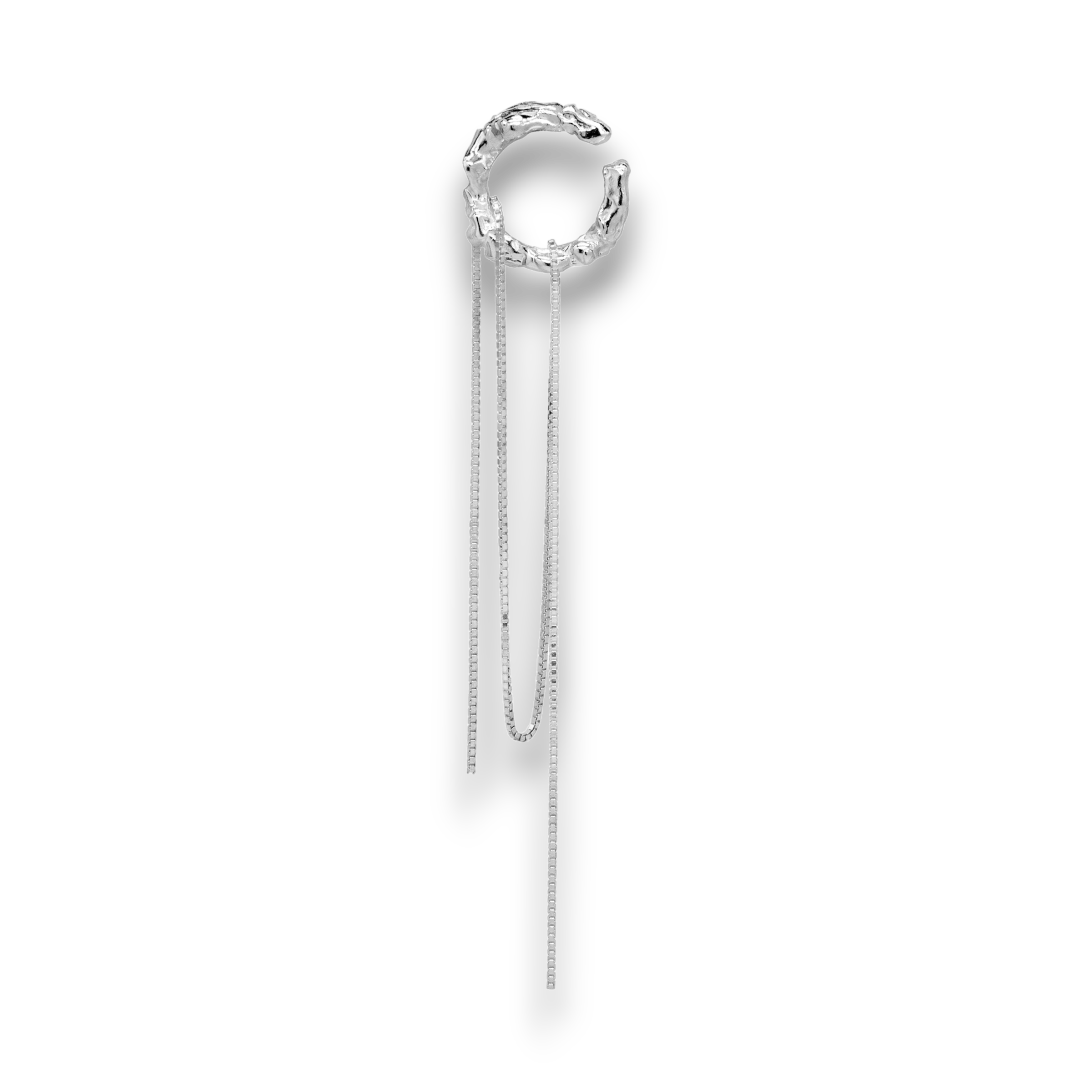 Drop chain ear cuff