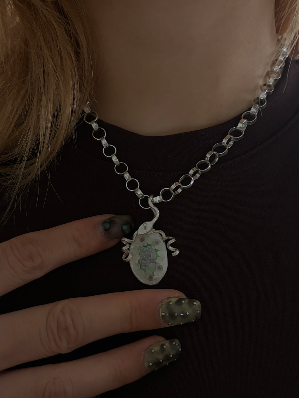 空想植物No.3 with Handmade link chain