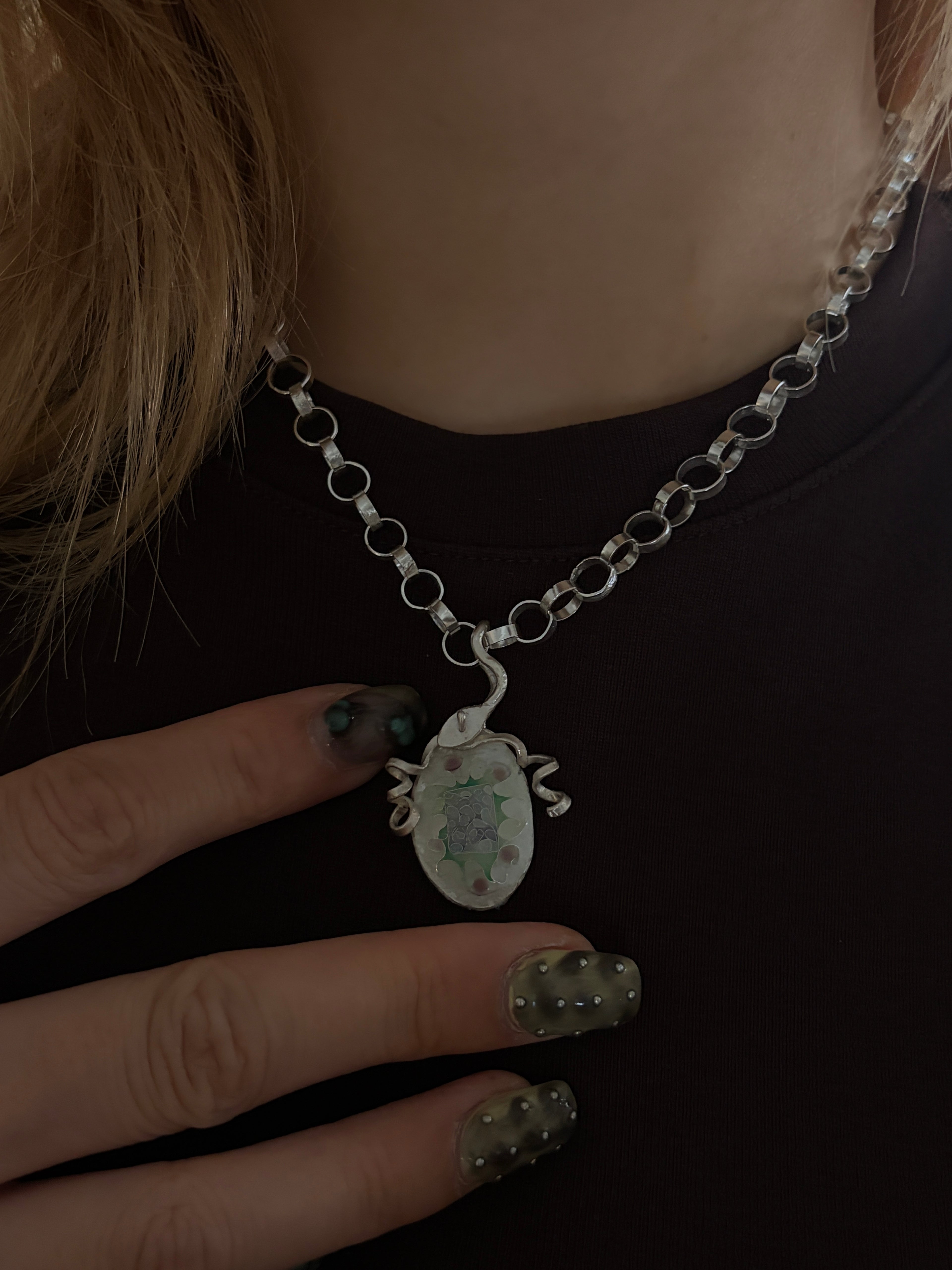 空想植物No.3 with Handmade link chain
