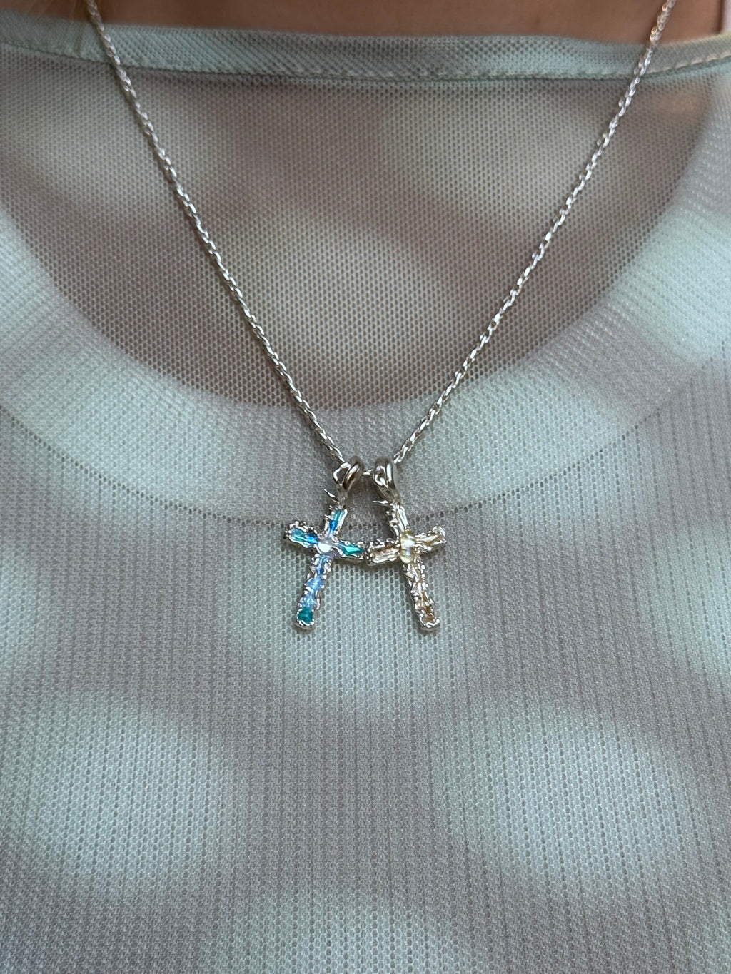 [Ready-to-ship] Shippo Cross pendant top necklace