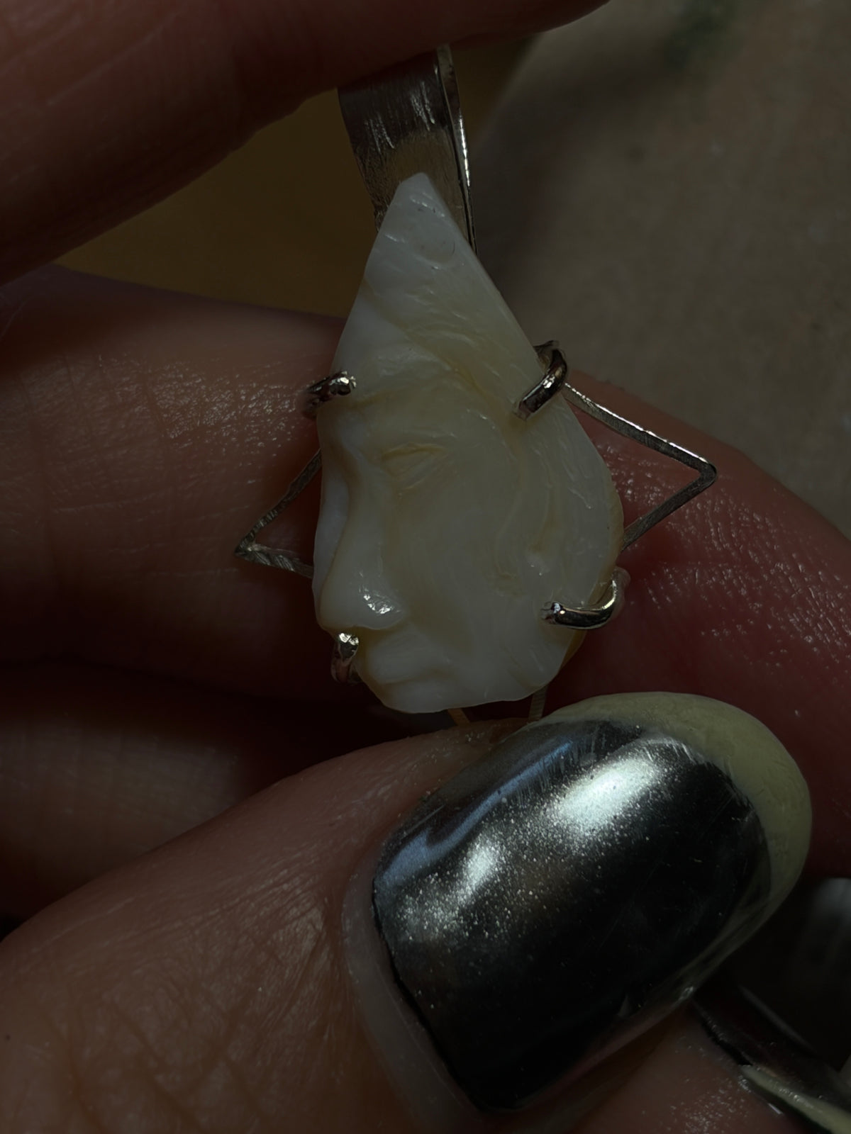 A Gentle Profile Pendant Top or with Necklace