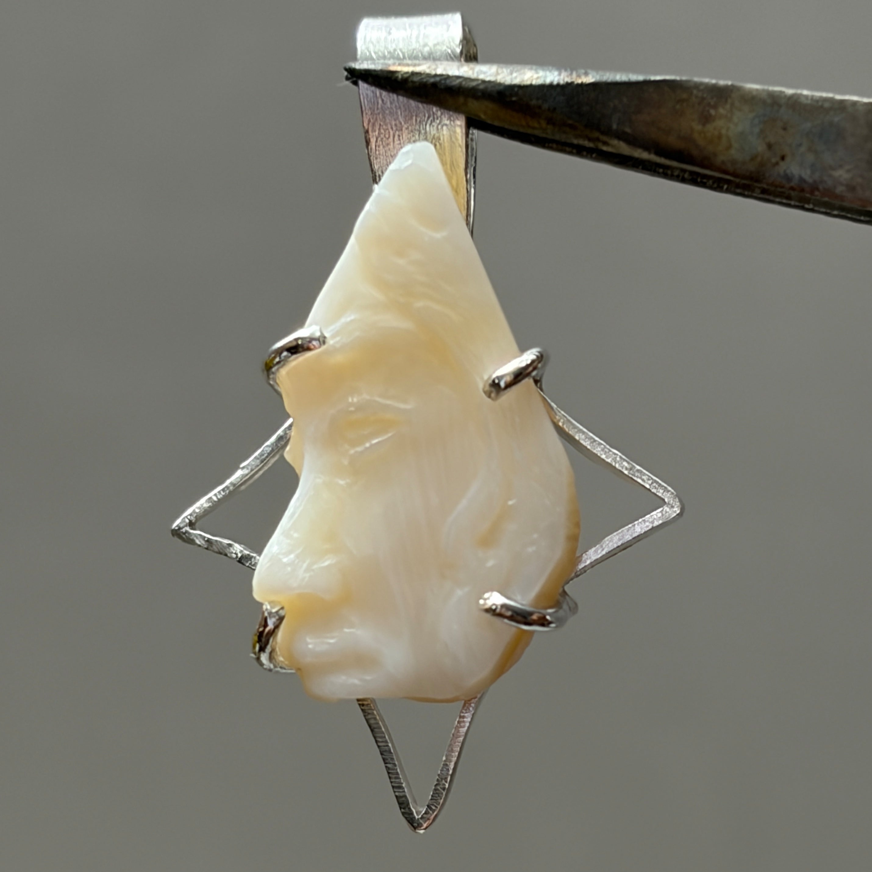 A Gentle Profile Pendant Top or with Necklace