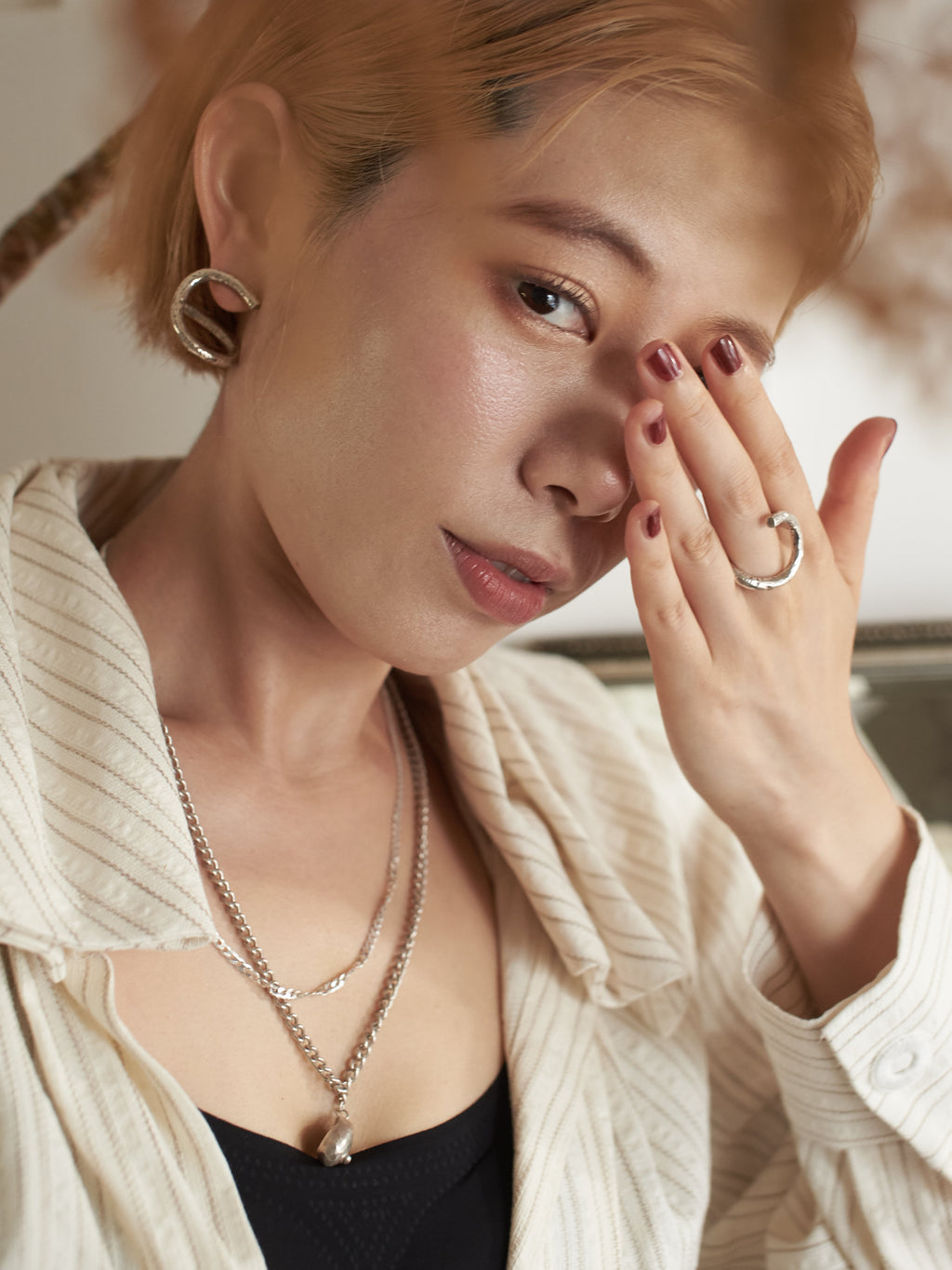 Twist Circle earrings
