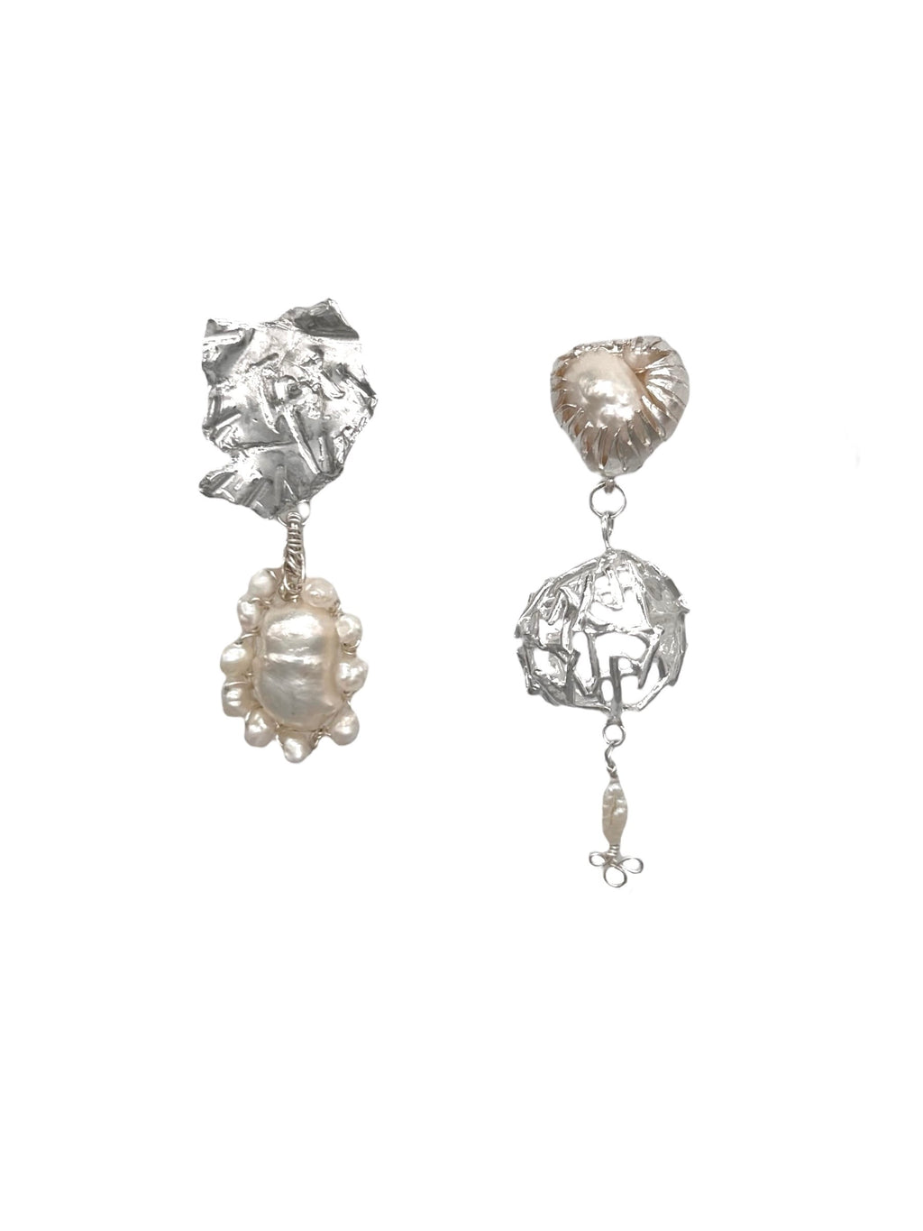 [ready-to-ship]Mismatched Pearl earring