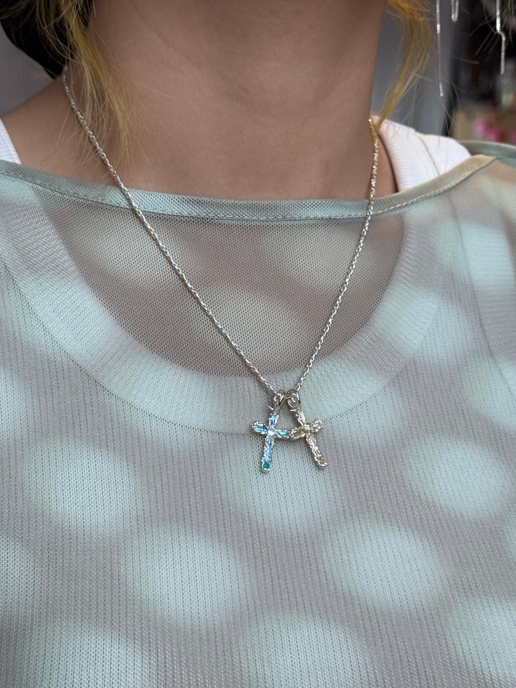 [Ready-to-ship] Shippo Cross pendant top necklace