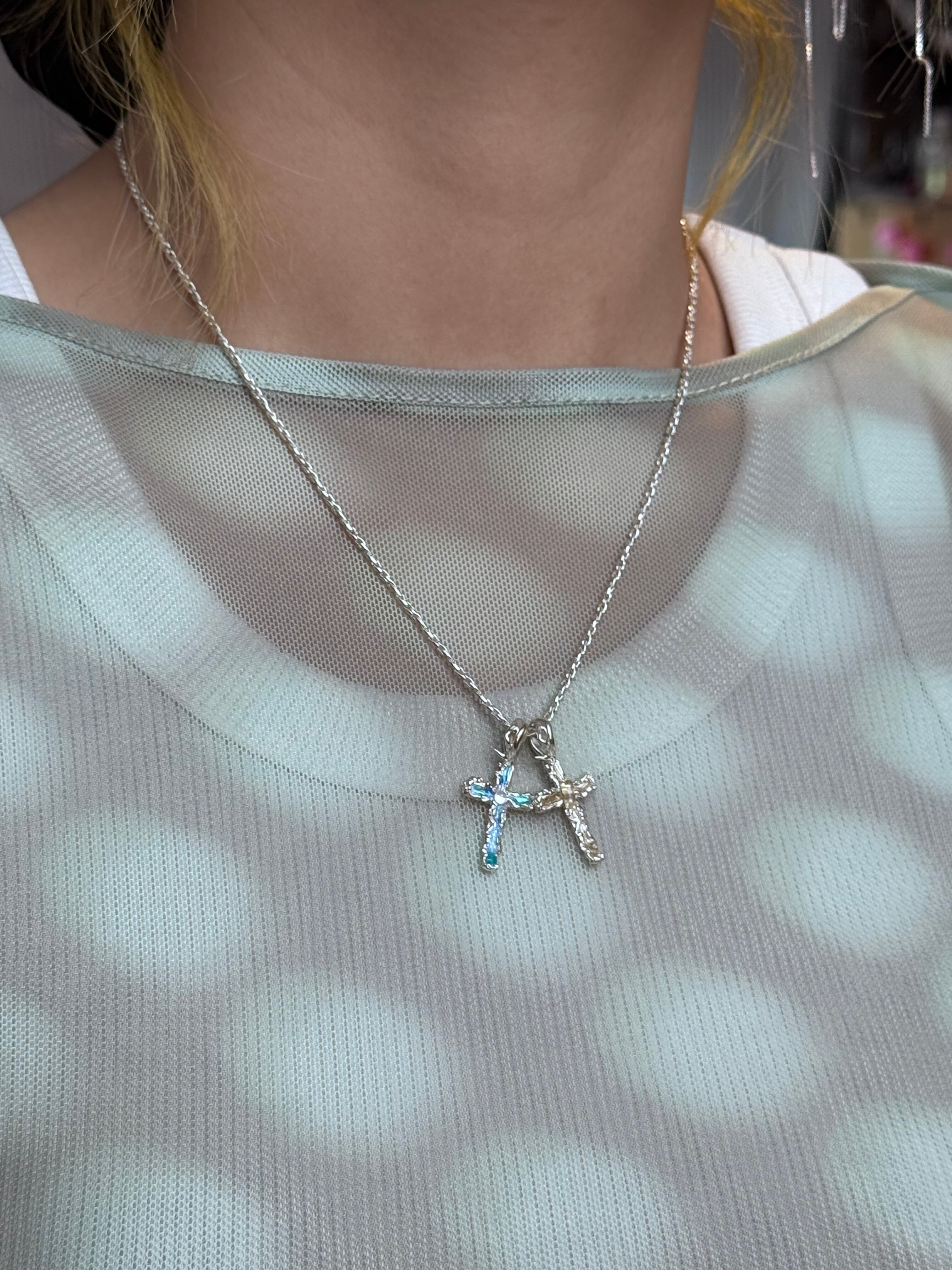 [Ready-to-ship] Shippo Cross pendant top necklace