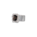 Chain frame ring (Smoky Quartz)